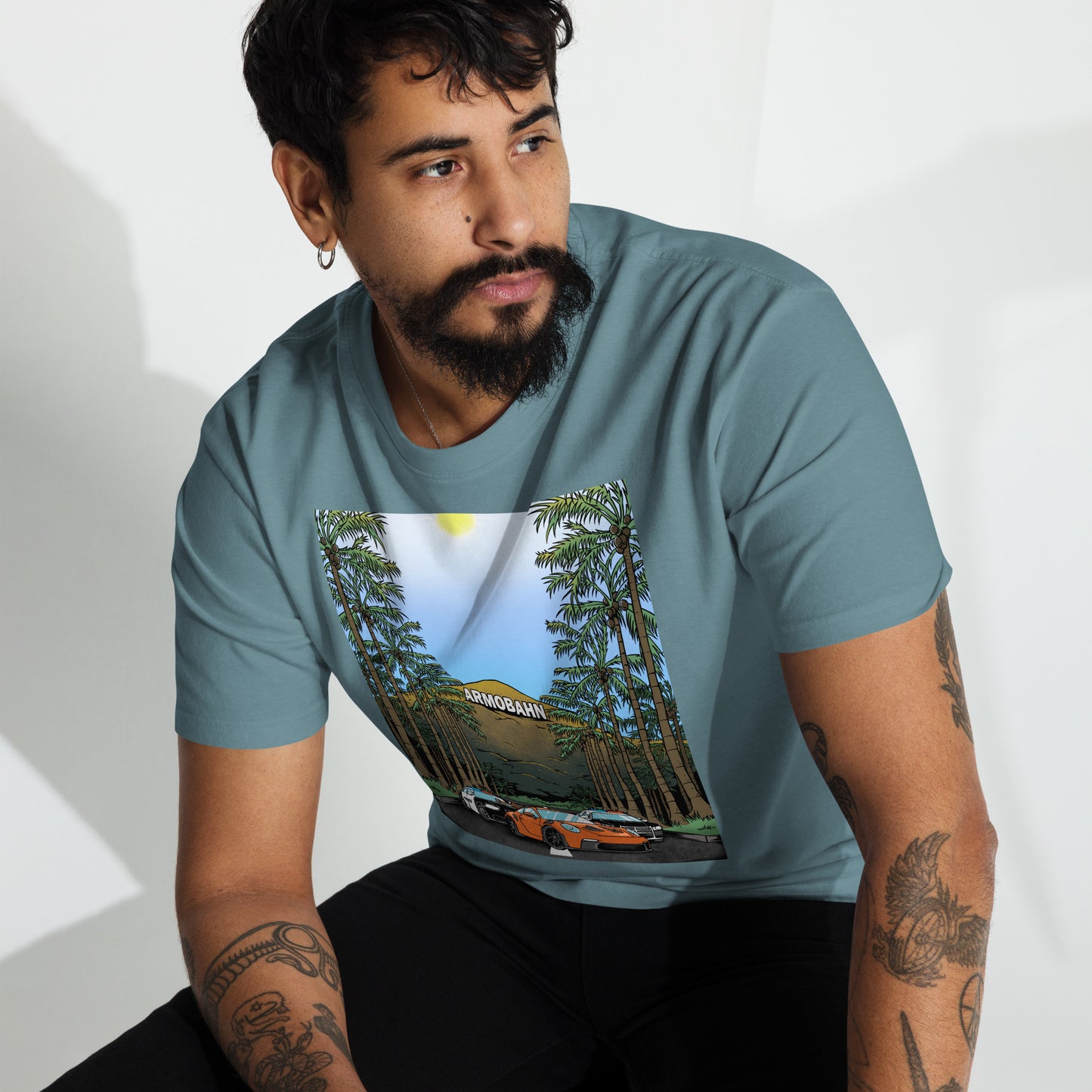 Armobahn Mountain Men’s premium heavyweight tee